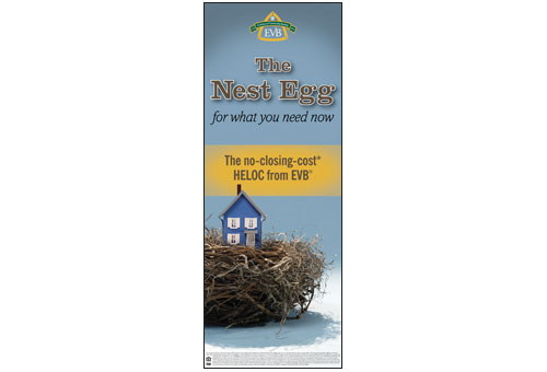 EVB bannerstand for HELOC promotion